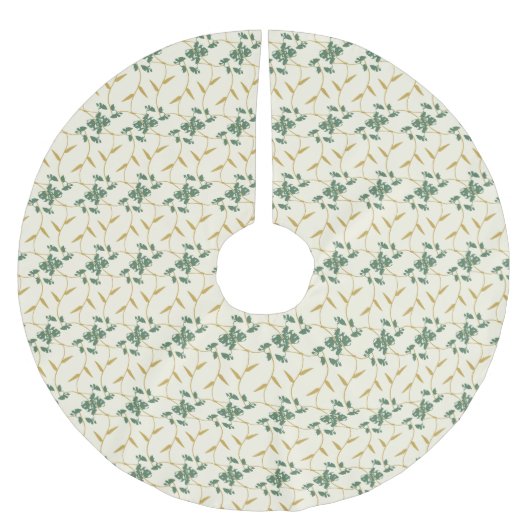 Cheerful Regal Floral Ivory Kerstboom Rok (Voorkant)