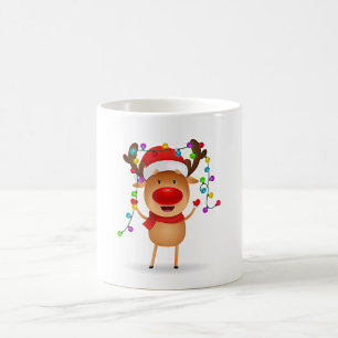 Cheerful Reindeer Coffee Mok