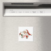 Cheerful Retro Santa Claus Magneet (Insitu (Vaatwasser))