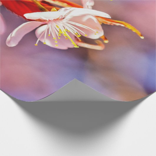 Cheerful Sakura Flowers Cadeaupapier (Hoek)