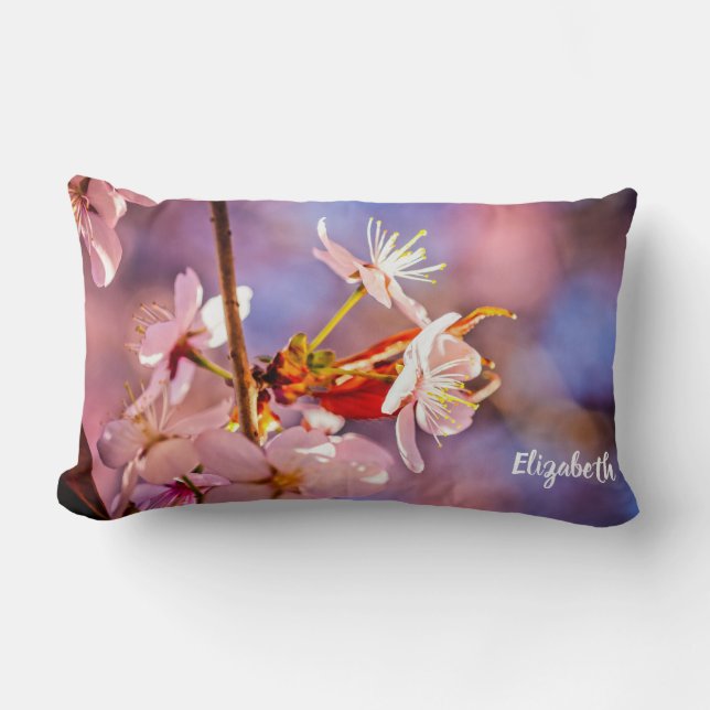 Cheerful Sakura Flowers Kussen (Voorkant)