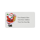 Cheerful Santa  Address Label (Voorkant)