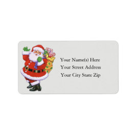 Cheerful Santa  Address Label