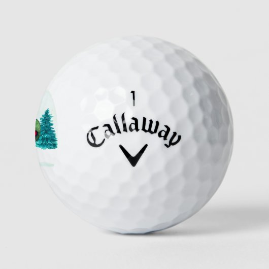 Cheerful Santa Claus Golfballen (Logo)