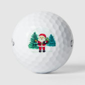 Cheerful Santa Claus Golfballen (Voorkant)