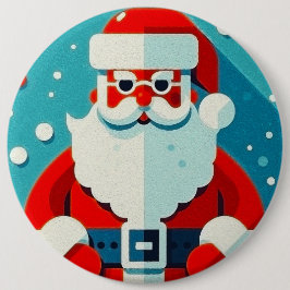 Cheerful Santa Claus Ronde Button 6,0 Cm