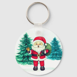 Cheerful Santa Claus Sleutelhanger