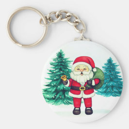 Cheerful Santa Claus Sleutelhanger