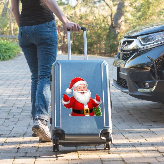 Cheerful Santa Claus Sticker (Koffer Insitu)