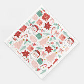 Cheerful Santa Face | Kerst-papierdiner Servet (Hoek)