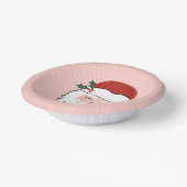 Cheerful Santa Face | Kerstmis Papieren Kommen (Gebogen)