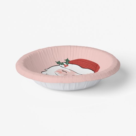 Cheerful Santa Face | Kerstmis Papieren Kommen (Gebogen)