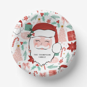 Cheerful Santa Face kerstpapier Bowls Papieren Kommen