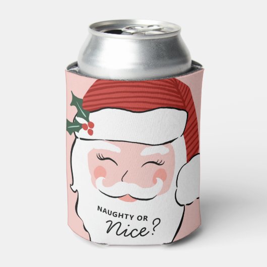 Cheerful Santa Face | Naughty of Nice? Blikjeskoeler (Blikje Voorkant)
