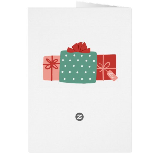 Cheerful Santa Face | Roze en rood | (Achterkant)