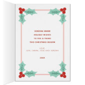 Cheerful Santa Face | Roze en rood | (Binnen (Rechts))