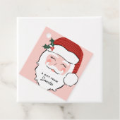 Cheerful Santa Face | Roze en rood | Van Santa Bedankjes Labels (In situ)