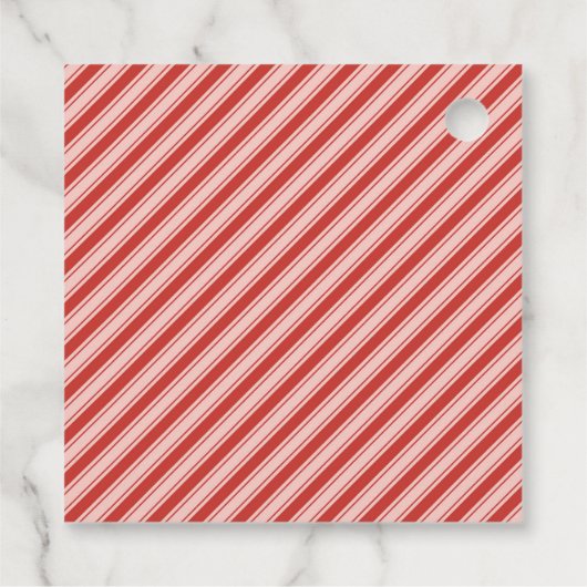 Cheerful Santa Face | Roze en rood | Van Santa Bedankjes Labels (Achterkant)