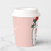 Cheerful Santa Face | Vrolijk kerstfeest Papieren Bekers (Rechts)