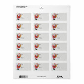 Cheerful Santa  Gift Label (Full Sheet)