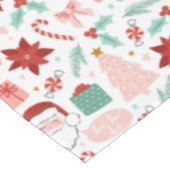 Cheerful Santa Kerstmis Tafelkleed (Gekanteld)