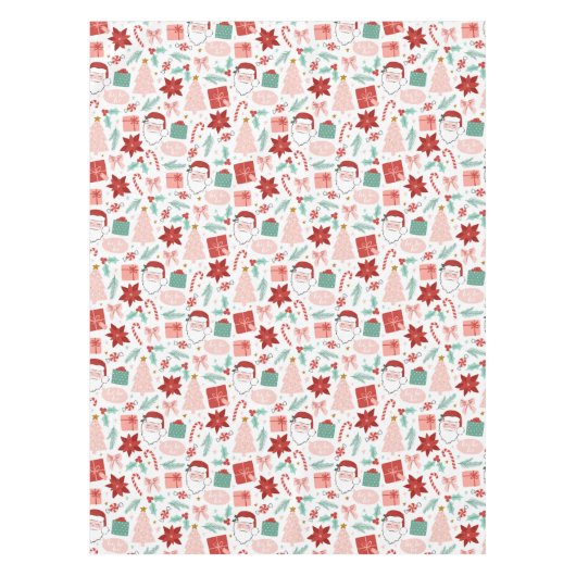 Cheerful Santa Kerstmis Tafelkleed (Voorkant)