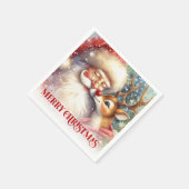 Cheerful Santa Rudolph Christmas Table Napkins Servet (Hoek)