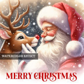 Cheerful Santa Rudolph Christmas Table Napkins Servet