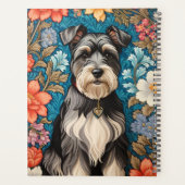 Cheerful Schnauzer William Morris Inspired Floral Planner (Achterkant)