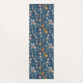 Cheerful Skeletons And Red Roses Denim Blue Yogamat (Achterkant)