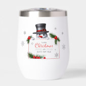 Cheerful Snowman Christmas New Year Greetings  (Voorkant)