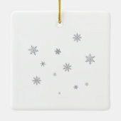 Cheerful Snowman Christmas New Year Greetings Keramisch Ornament (Achterkant)