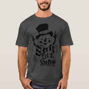 Cheerful Snowman laat het sneeuwgrafisch maken voo T-shirt