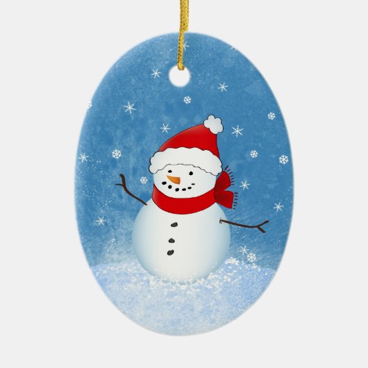Cheerful Snowman Ornament (Voorkant)