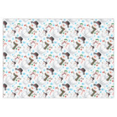 Cheerful Snowmen Christmas Tablecloth Tafelkleed (Voorkant (Horizontaal))
