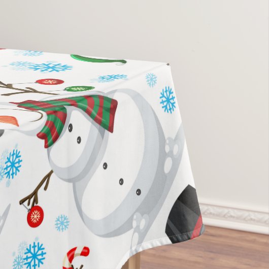 Cheerful Snowmen Christmas Tablecloth Tafelkleed (Voorbeeld)