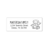 Cheerful Speelgoed Robot Family Address Rubberstempel (Afrduk)