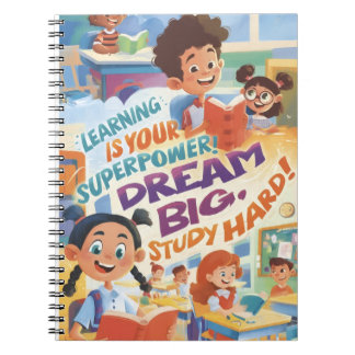 Cheerful Spiral Notebook for Big Dreamers Notitieboek