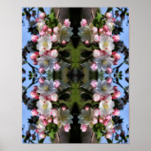 Cheerful Spring Crabapple Flower Blossom Abstract Poster (Voorkant)