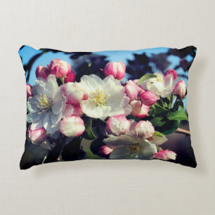 Cheerful Spring Crabapple Flower Blossom Accent Kussen