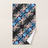 Cheerful Spring Crabapple Flower Blossom Pattern Bad Handdoek (Handdoek)