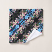 Cheerful Spring Crabapple Flower Blossom Pattern Bad Handdoek (Wasdoekje)