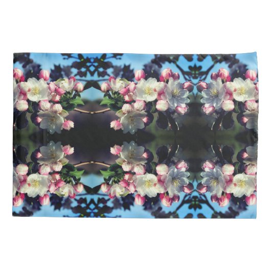 Cheerful Spring Crabapple Flower Blossom Pattern Kussensloop (Achterkant)