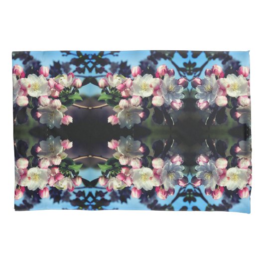 Cheerful Spring Crabapple Flower Blossom Pattern Kussensloop (Voorkant)