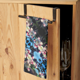 Cheerful Spring Crabapple Flower Blossom Pattern Theedoek