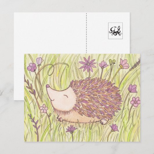 Cheerful Springtime Hedegel Briefkaart (Voorkant / Achterkant)