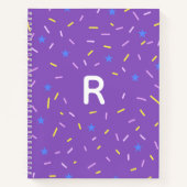 Cheerful Sprinkle Initial Notebook Notitieboek (Voorkant)