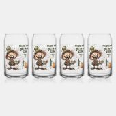 Cheerful St. Patrick’s Day Leprechaun Art Blikvorm Glas (Achterkant)