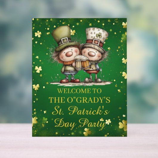 Cheerful St. Patrick’s Day Party Illustration Acryl Bord (Neutraal)