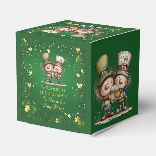 Cheerful St. Patrick’s Day Party Illustration Bedankdoosjes (Achterkant)